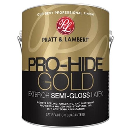 Pratt & Lambert ProHide Gold Z8600 Exterior Paint, SemiGloss, Super OneCoat White, 1 gal 0000Z8600-16